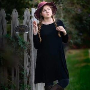 Super Comfortable Soft Black Dress with Pockets